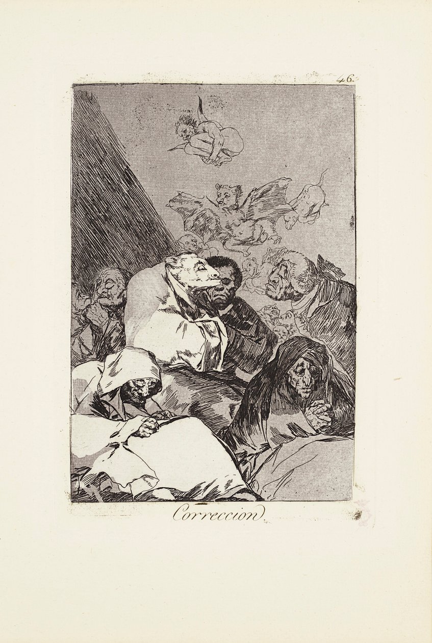 46. ​​javítótábla innen: Los Caprichos alkotó: Francisco Jose de Goya y Lucientes