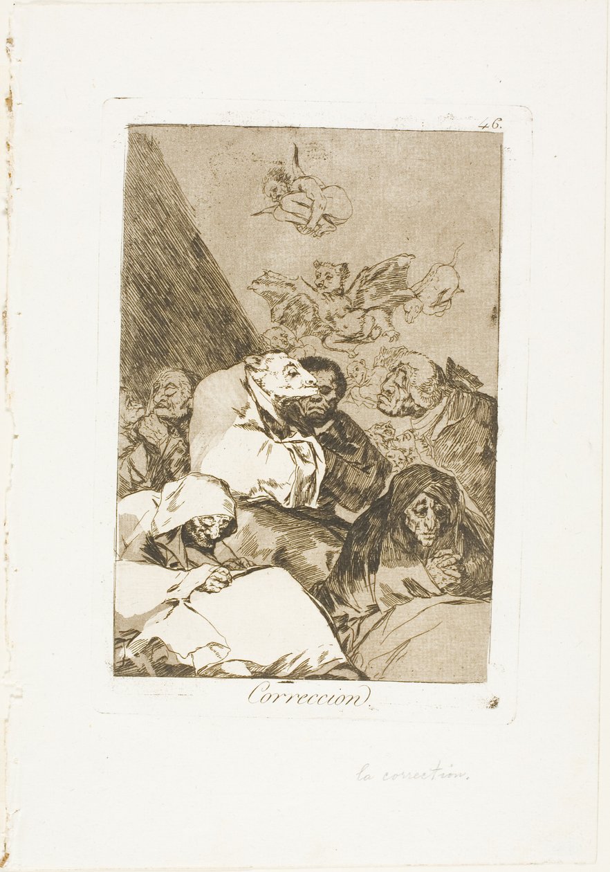 Javítás, 46-os tábla Los Caprichosból alkotó: Francisco Jose de Goya y Lucientes