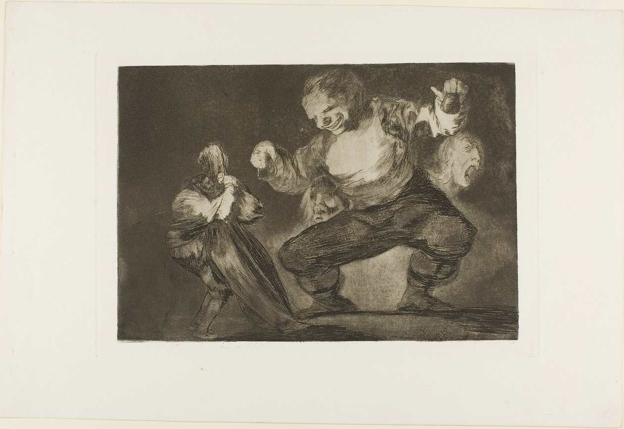 Táncoló óriás, a Disparatestől, 4. lemezként a Los Proverbiosban alkotó: Francisco Jose de Goya y Lucientes