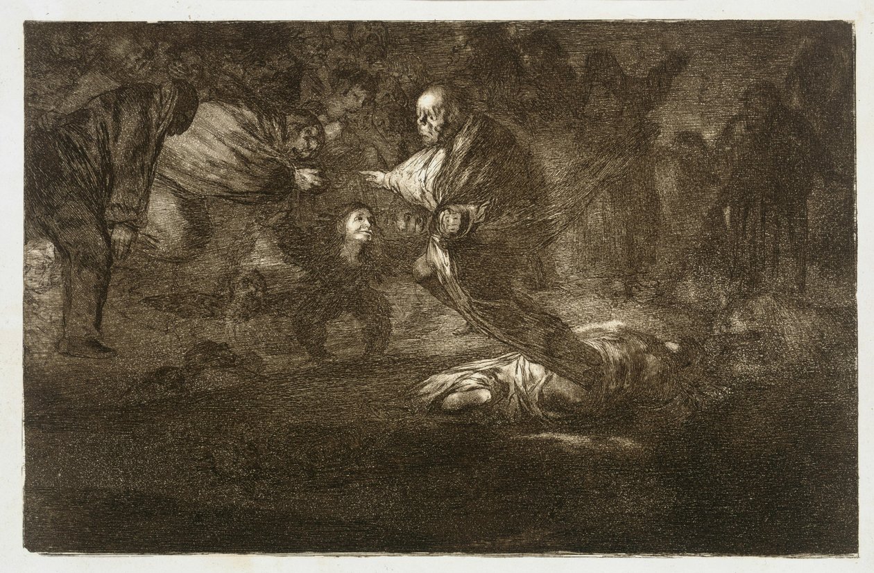 Isten megteremti őket, és egymásra találnak, Los Proverbios 18 alkotó: Francisco Jose de Goya y Lucientes
