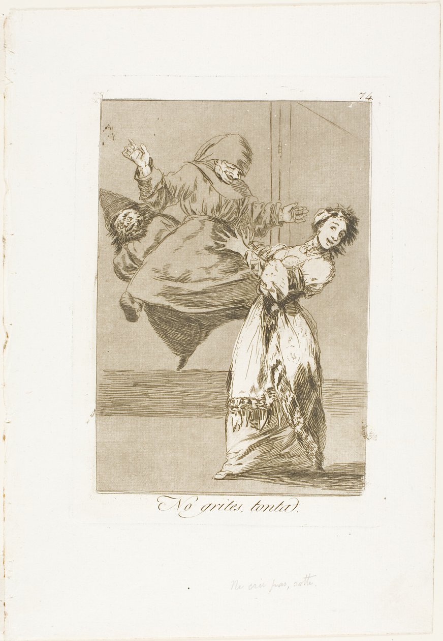 Ne sikíts, hülye, 74-es lemez a Los Caprichos-tól alkotó: Francisco Jose de Goya y Lucientes