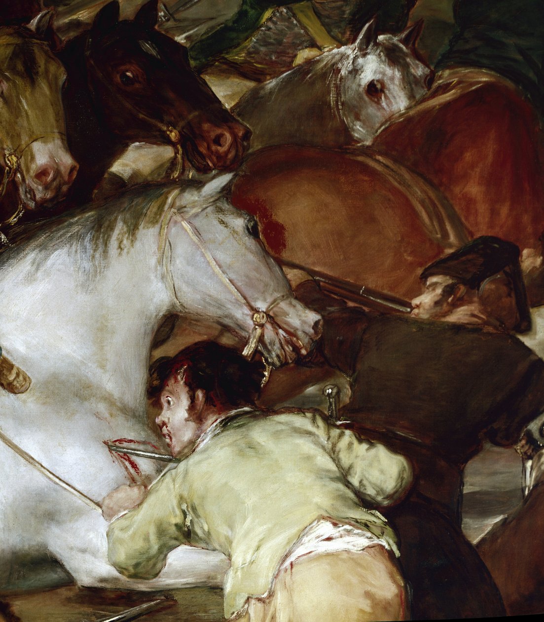 Május kettő (május 2.) vagy A mamelukok rohama. Részlet (olaj, vászon alkotó: Francisco de Goya