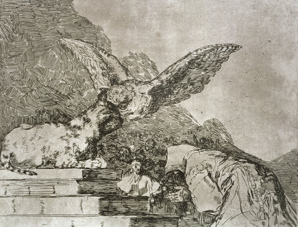 Macska pantomim, a „The Disasters of War” 73. lemeze alkotó: Francisco Jose de Goya y Lucientes