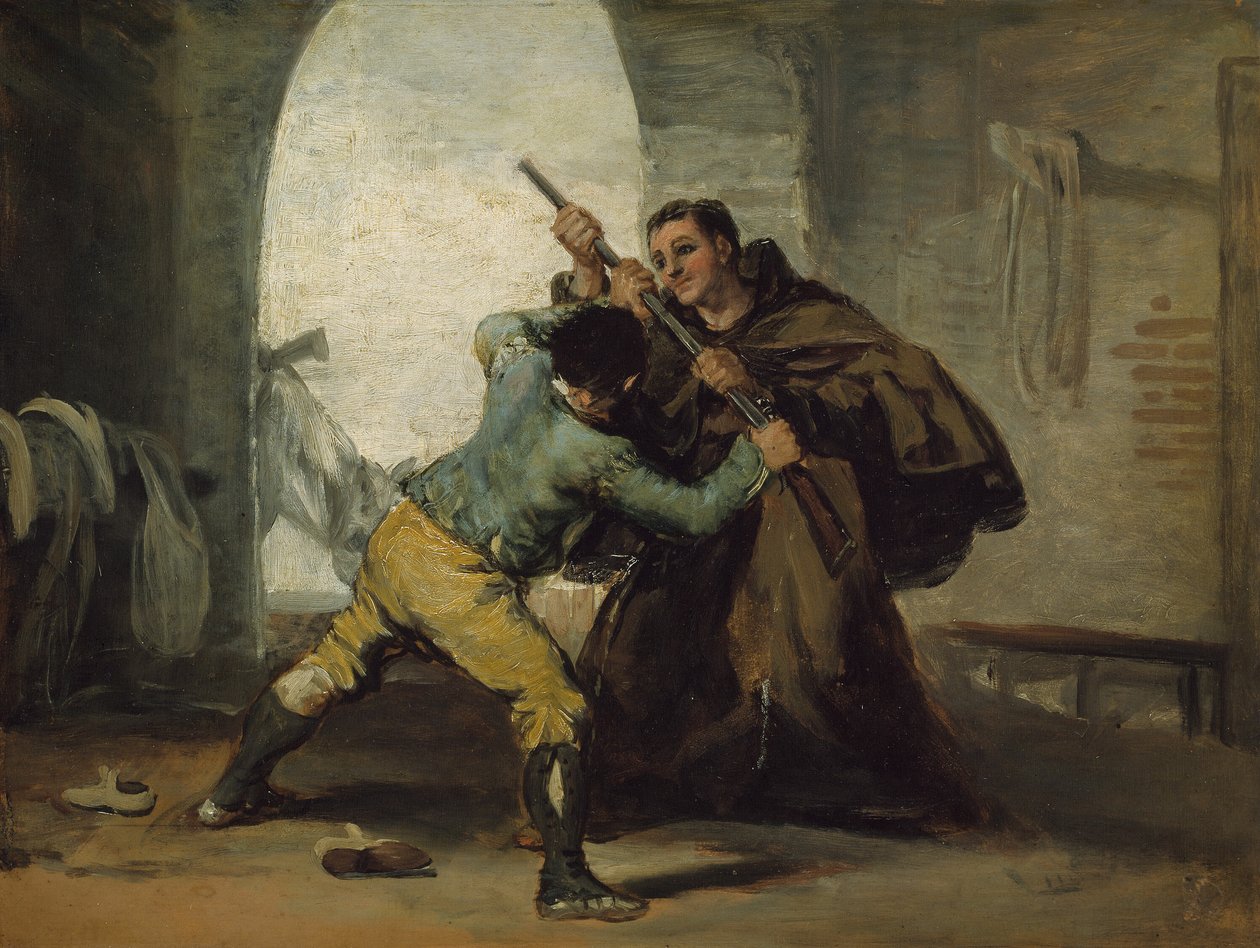 Pedro testvér elveszi a fegyvert El Maragatótól alkotó: Francisco Jose de Goya y Lucientes