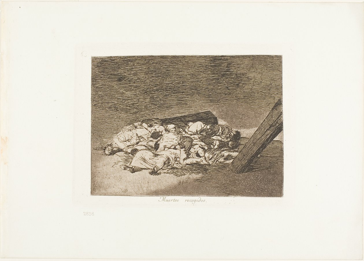 A halottak betakarítása, 63. lemez a The Disasters of War-ból alkotó: Francisco Jose de Goya y Lucientes