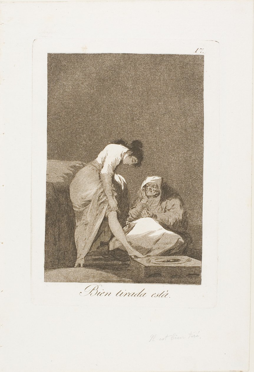 Szépen nyújtva, Los Caprichos 17. lemeze alkotó: Francisco Jose de Goya y Lucientes