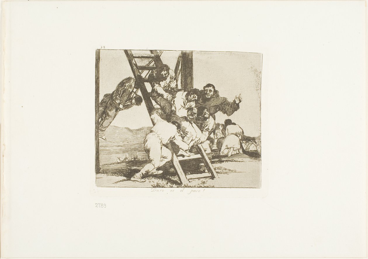 Ez egy nehéz lépés!, 14. tábla A háború katasztrófái című könyvből alkotó: Francisco Jose de Goya y Lucientes