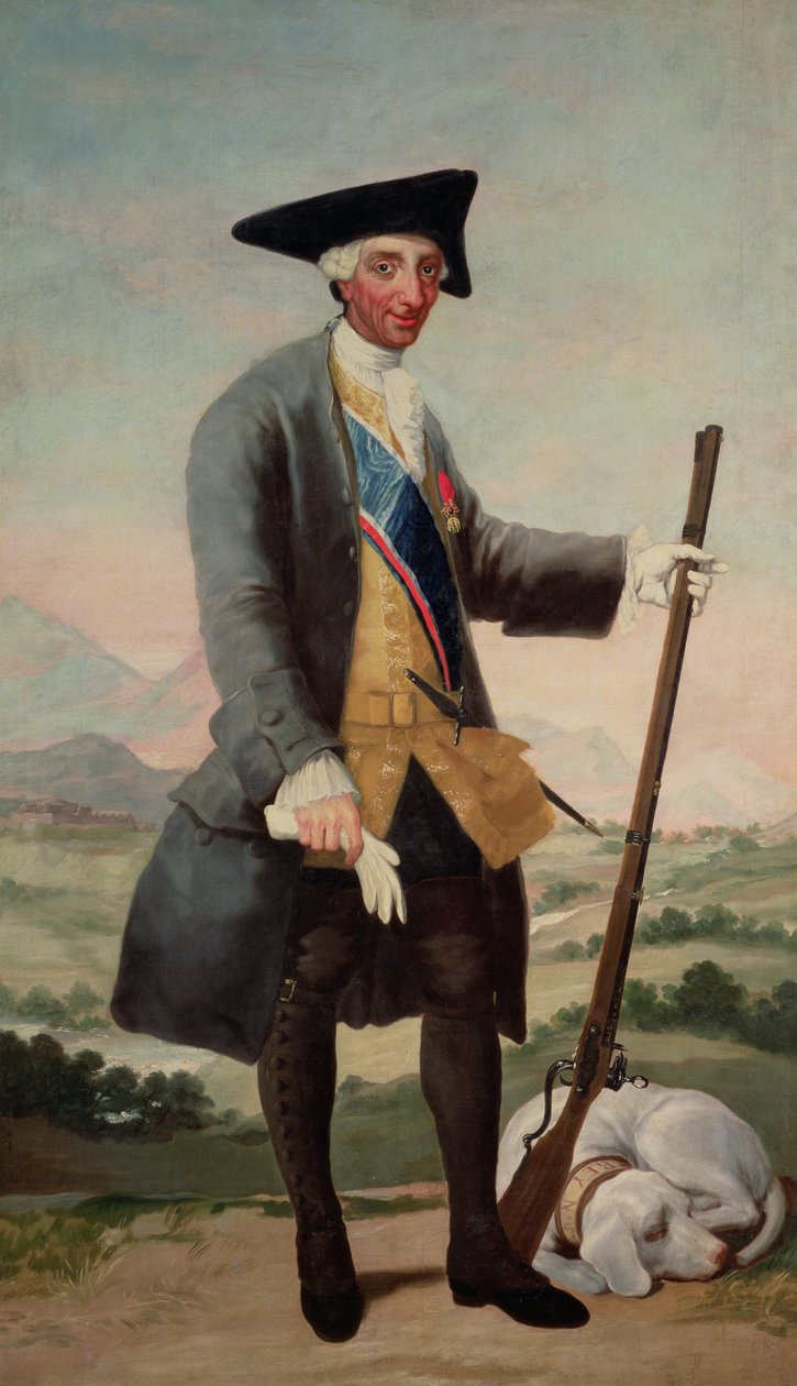 III. Károly király (1716-88) mint vadász alkotó: Francisco de Goya