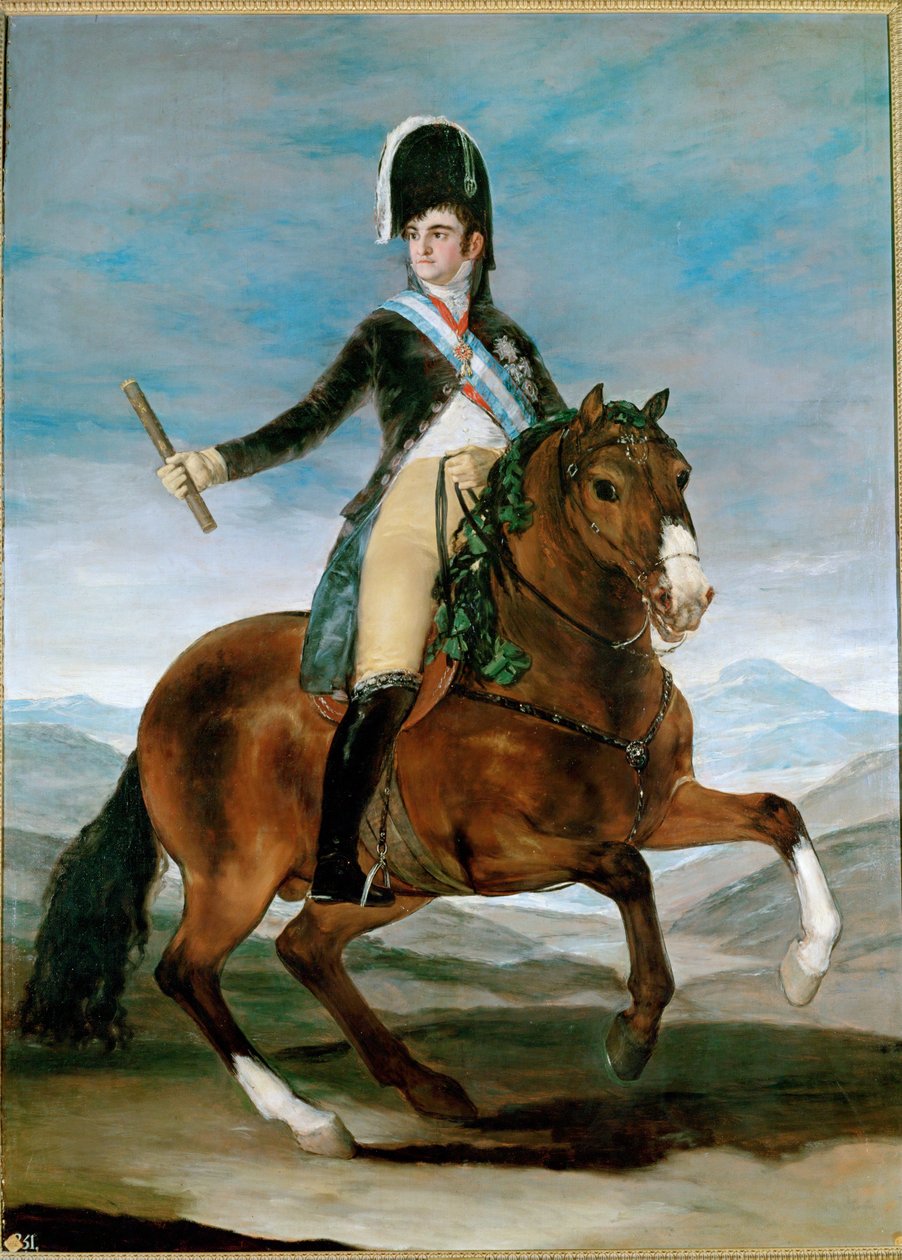 VII. Ferdinánd király, lovas portré ... (festmény, vászon) alkotó: Francisco Jose de Goya y Lucientes