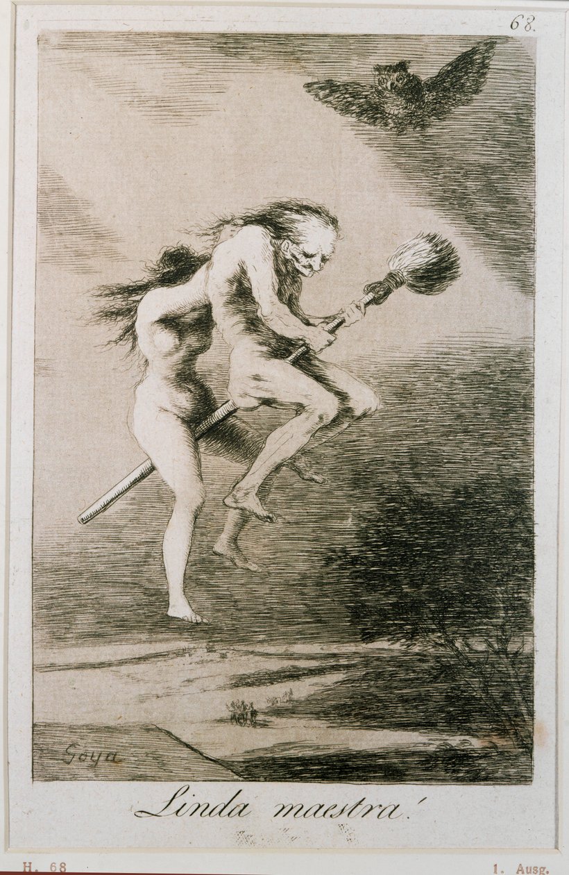 Linda maestra - Gentle mistress, metszet No ... (metszet) alkotó: Francisco Jose de Goya y Lucientes