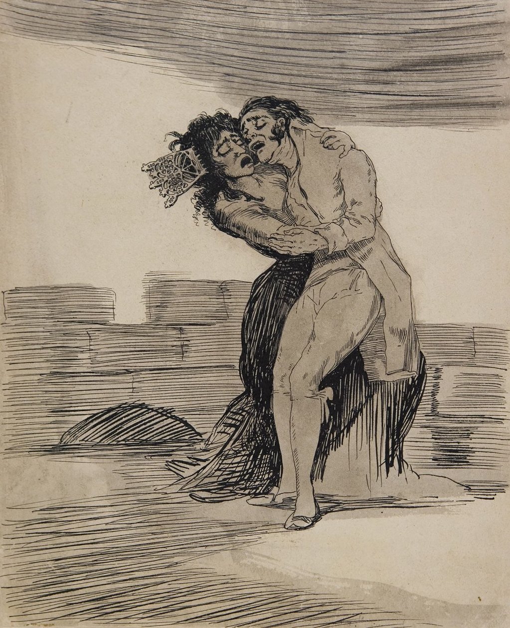 Ölelkező férfi és nő alkotó: Francisco Jose de Goya y Lucientes