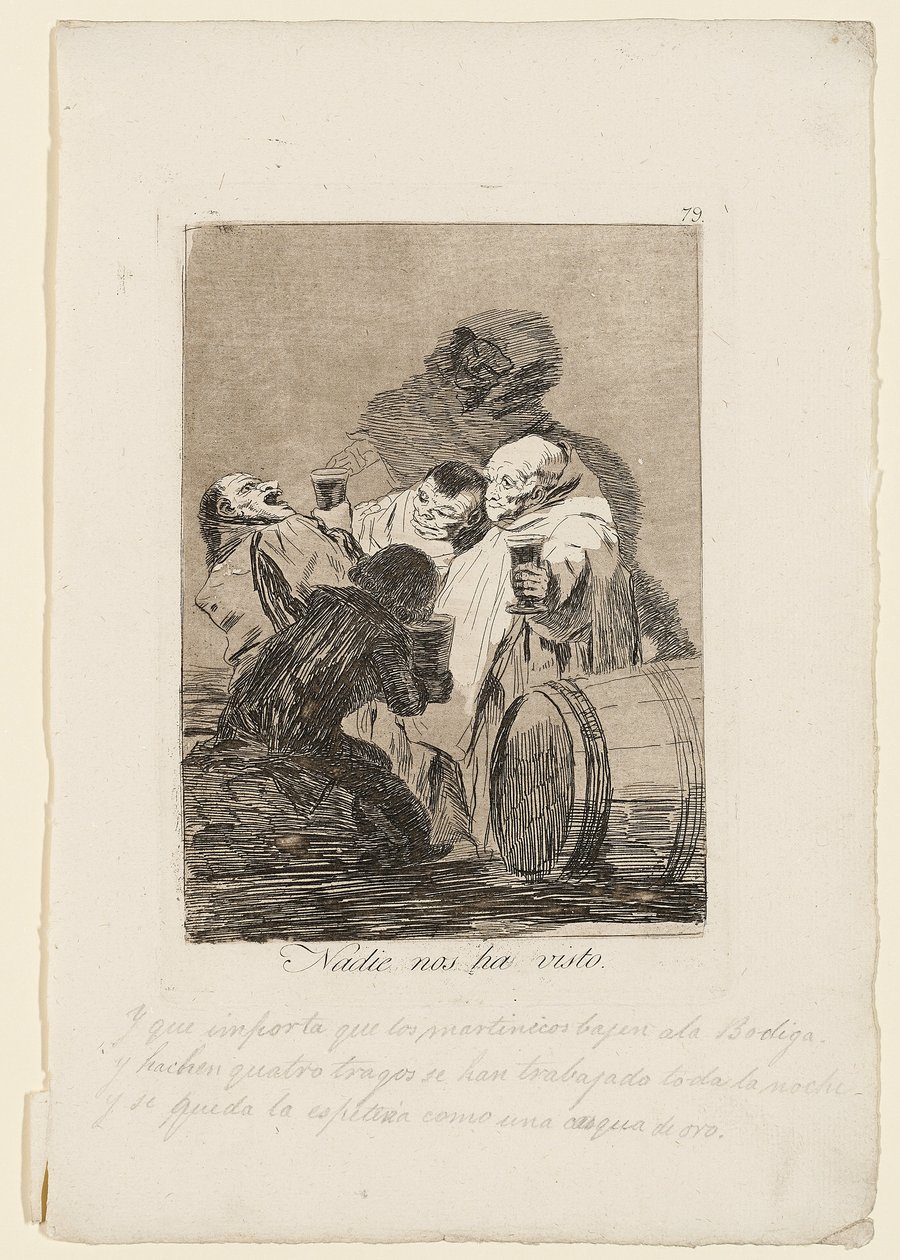 Senki sem látott minket, lemez a Los Caprichosból, 1799 alkotó: Francisco de Goya