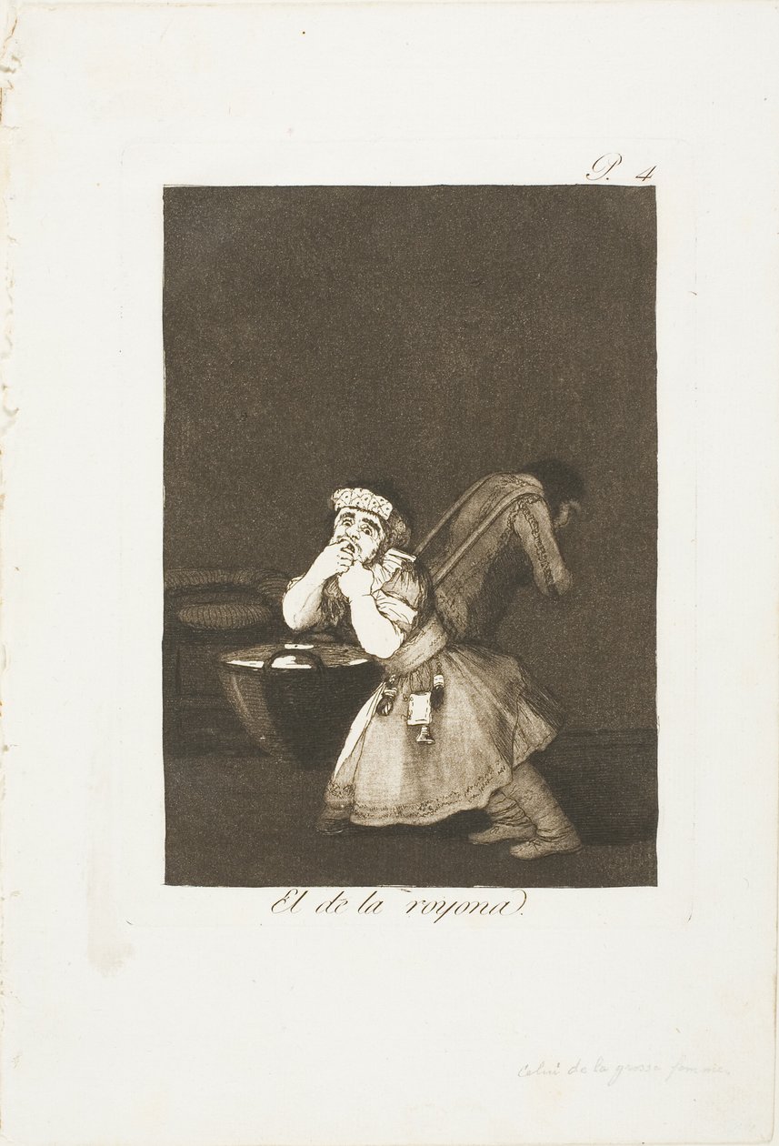A dadus fiúja, négyes tányér Los Caprichosból alkotó: Francisco Jose de Goya y Lucientes