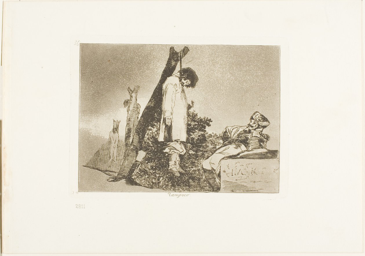 Ebben az esetben nem, a The Disasters of War 36. lemeze alkotó: Francisco Jose de Goya y Lucientes