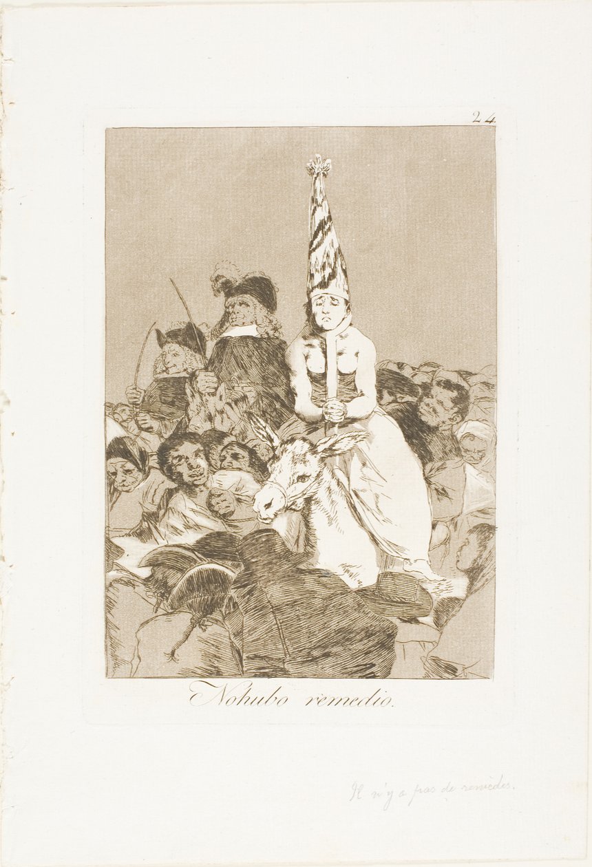 Semmit sem lehetett tenni ellene, Los Caprichos 24-es lemeze alkotó: Francisco Jose de Goya y Lucientes