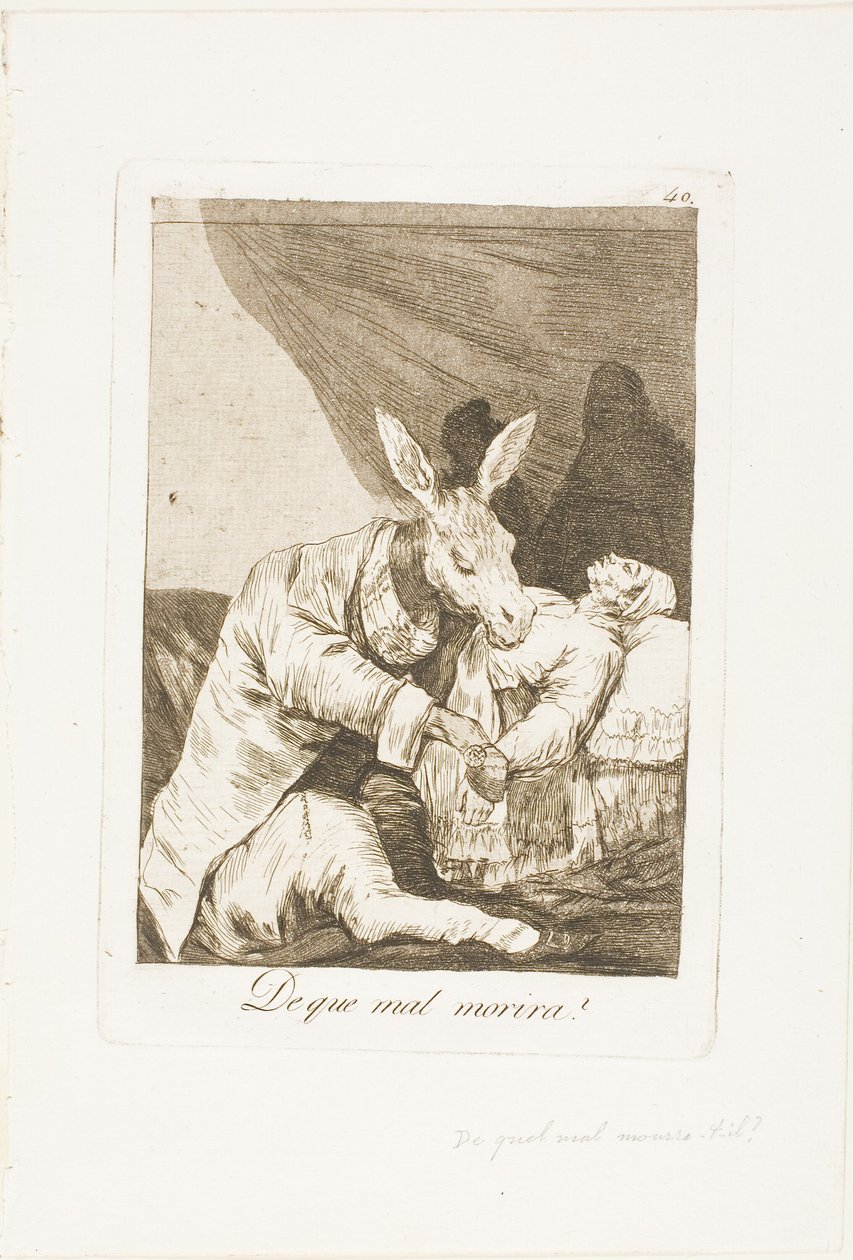 Milyen betegségben fog meghalni?, 40-es lemez Los Caprichosból alkotó: Francisco Jose de Goya y Lucientes