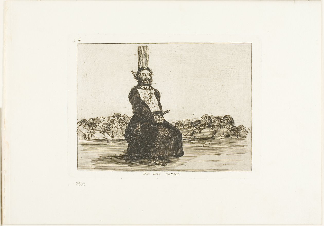 Egy kés miatt, a The Disasters of War 34-es táblája alkotó: Francisco Jose de Goya y Lucientes