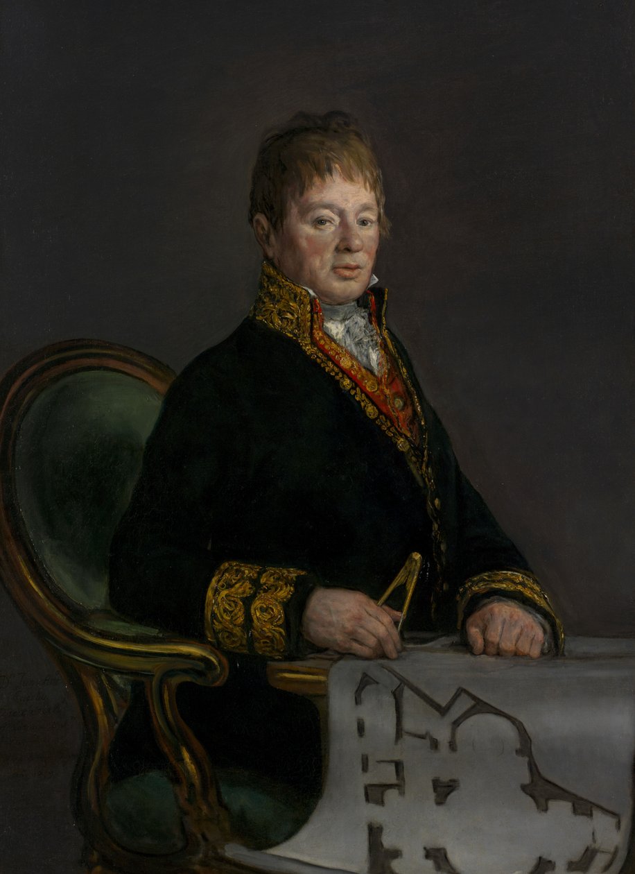 Don Juan Antonio Cuervo portréja, 1819 alkotó: Francisco de Goya