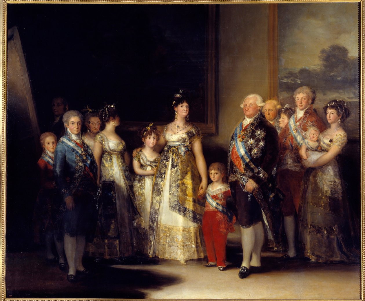 IV. Károly spanyol király (1748-1819) és családja portréja Középen Marie Louise de Bourbon-Parma királynő (1751-1819). Francisco de Goya y Lucientes (1746-1828) festménye alkotó: Francisco de Goya
