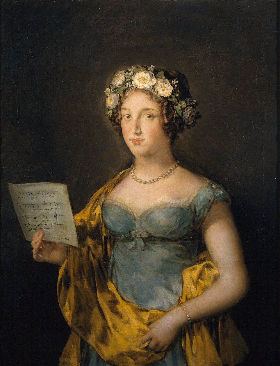 Manuela Tellez Giron y Pimentel (1794-1838), Abrantes hercegnőjének portréja, Francisco de Goya (1746-1828) alkotó: Francisco de Goya