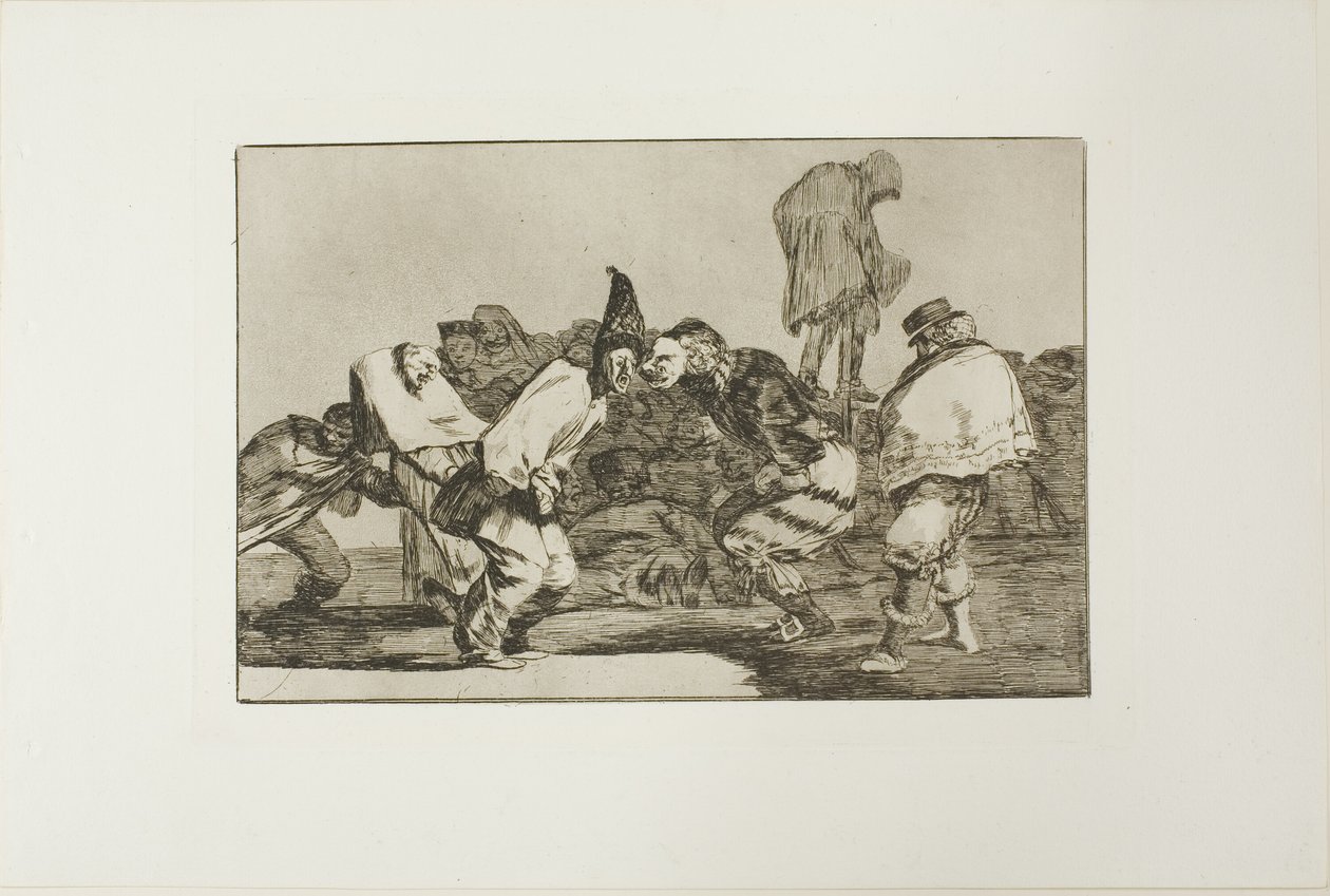 Örülj, karnevál, mert holnap hamu leszel, Los Proverbios 14-es táblája alkotó: Francisco Jose de Goya y Lucientes