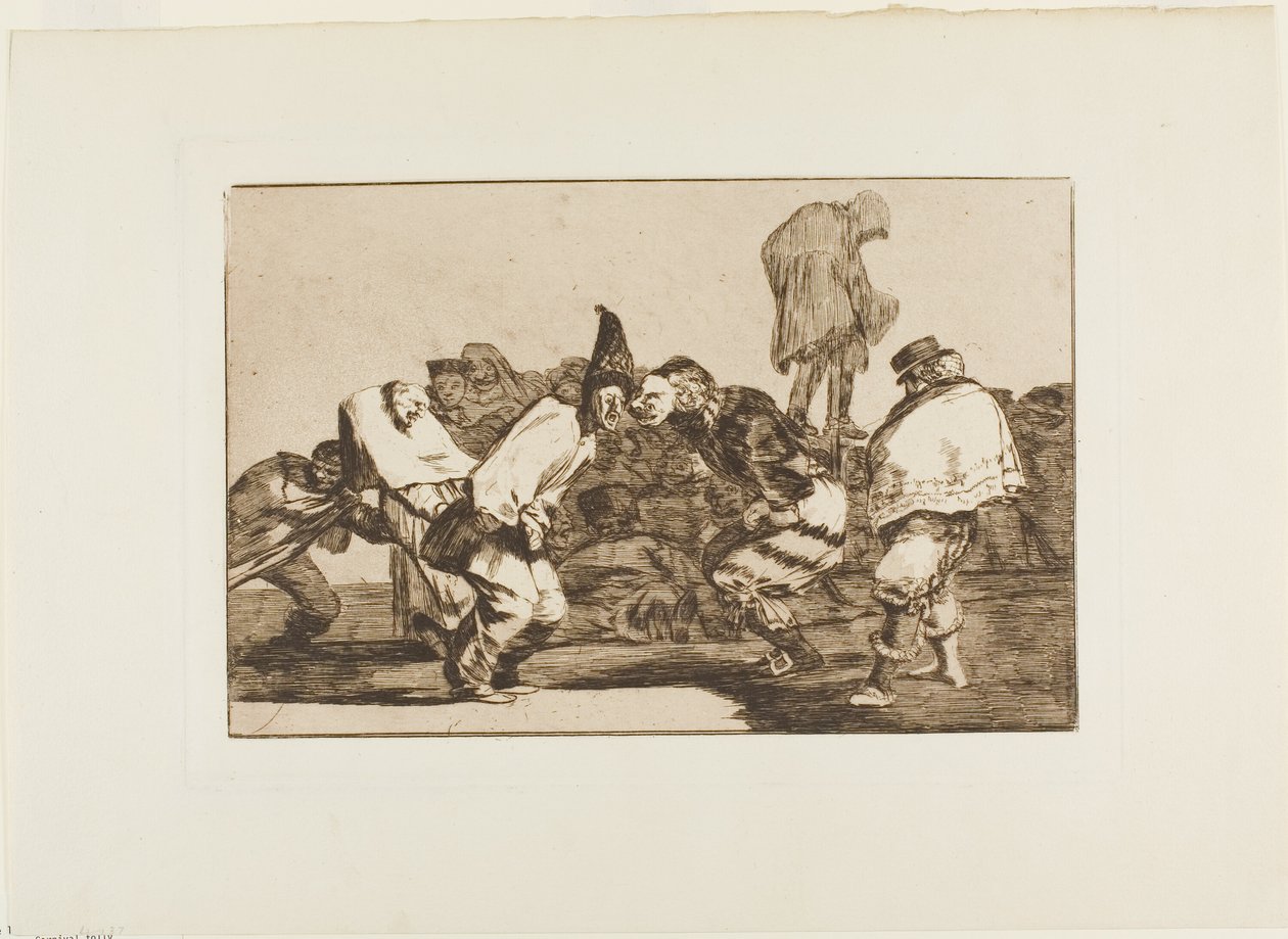 Örülj, karnevál, mert holnap hamu leszel, Los Proverbios 14-es táblája alkotó: Francisco Jose de Goya y Lucientes
