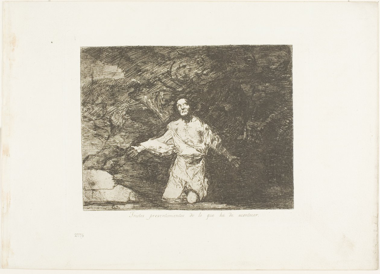 Szomorú előérzetek arról, hogy mi fog történni, az egyik lemez a The Disasters of War-ból alkotó: Francisco Jose de Goya y Lucientes