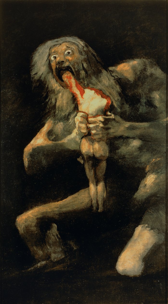 A Szaturnusz felfalja egyik fiát alkotó: Francisco de Goya