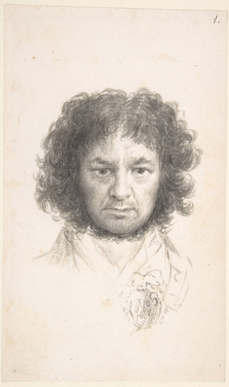 Önarckép, 1796 körül (ecset és tinta papíron) alkotó: Francisco Jose de Goya y Lucientes