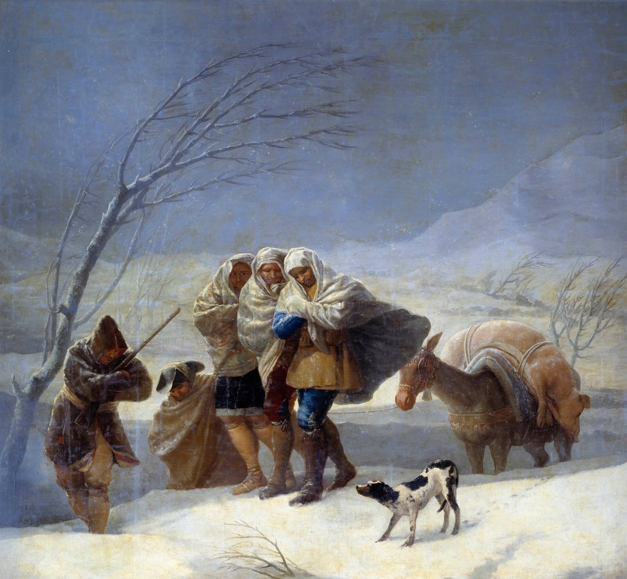 Hóvihar vagy tél. Francisco De Goya (1746-1828) festménye alkotó: Francisco de Goya