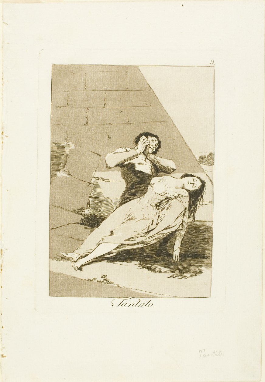 Tantalus, 9-es lemez Los Caprichosból alkotó: Francisco Jose de Goya y Lucientes