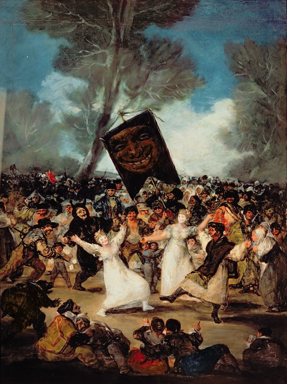 Szardínia temetése (Corpus Christi Fesztivál hamvazószerdán) 1812-1919 (olaj, vászon) alkotó: Francisco de Goya