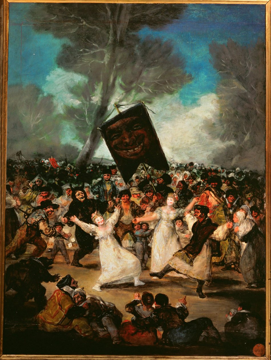 A szardínia temetése (festmény fára) alkotó: Francisco Jose de Goya y Lucientes