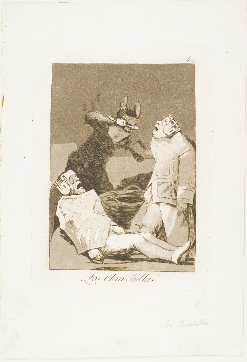 A csincsillák, 50-es lemez Los Caprichosból alkotó: Francisco Jose de Goya y Lucientes