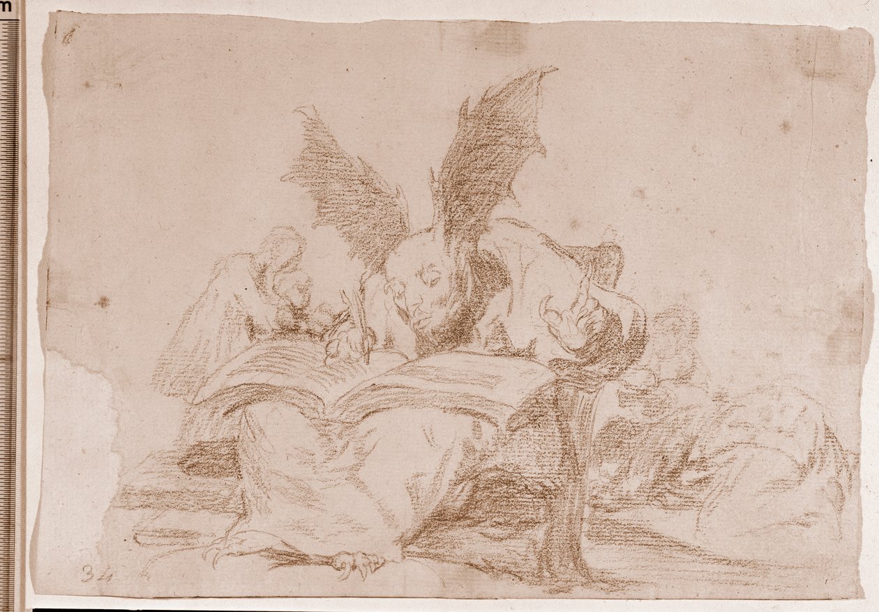 A háború katasztrófái: A közjó ellen (előkészítő rajz alkotó: Francisco de Goya
