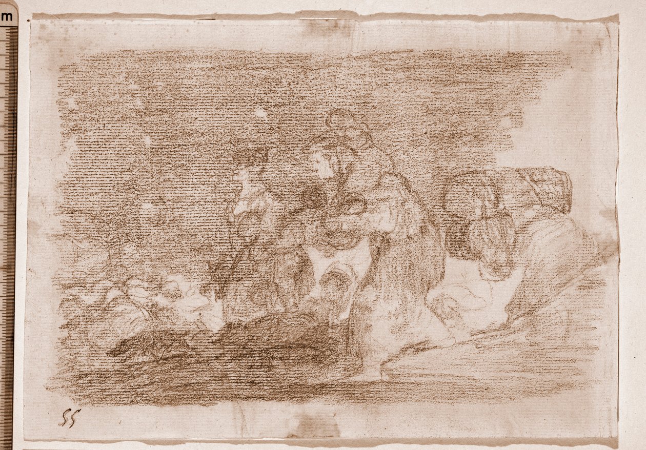 A háború katasztrófái: És ez is (előkészítő rajz alkotó: Francisco de Goya