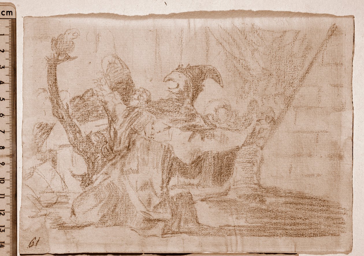 A háború katasztrófái: sarlatánok farandole (előkészítő rajz alkotó: Francisco de Goya
