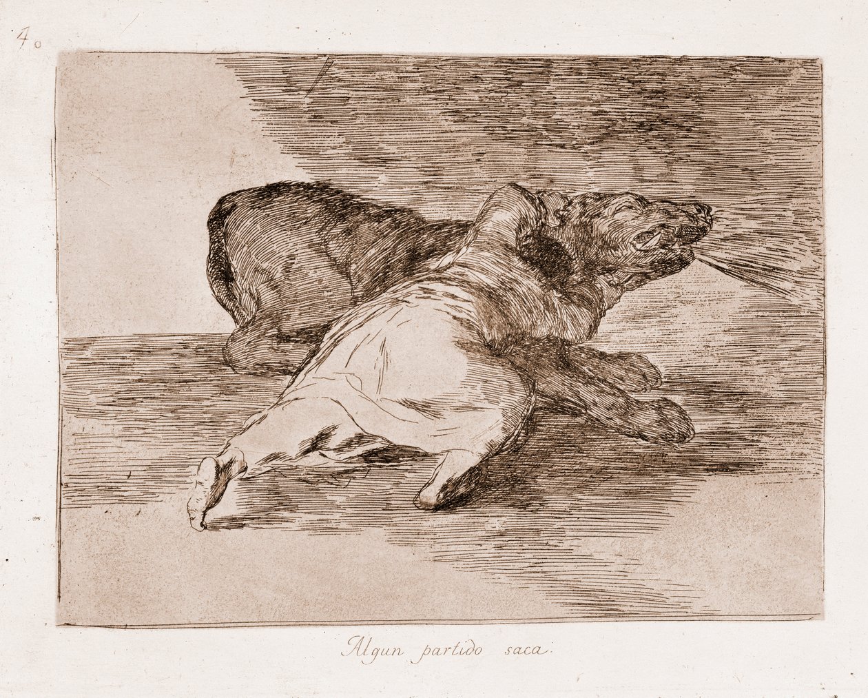 A háború katasztrófái : Lesz némi haszon (metszet az előkészítő rajzból alkotó: Francisco de Goya