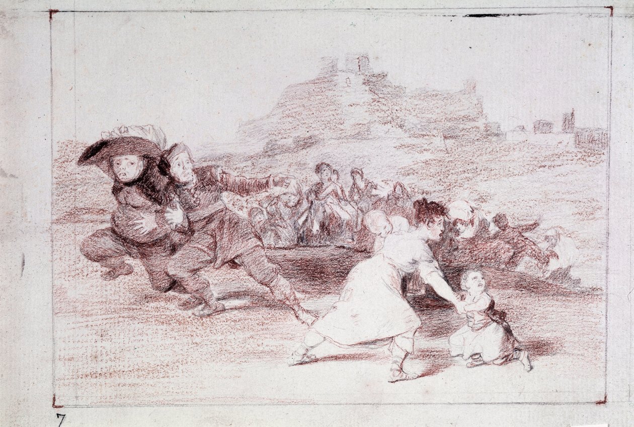 A háború katasztrófái: láttam (előkészítő rajz alkotó: Francisco de Goya