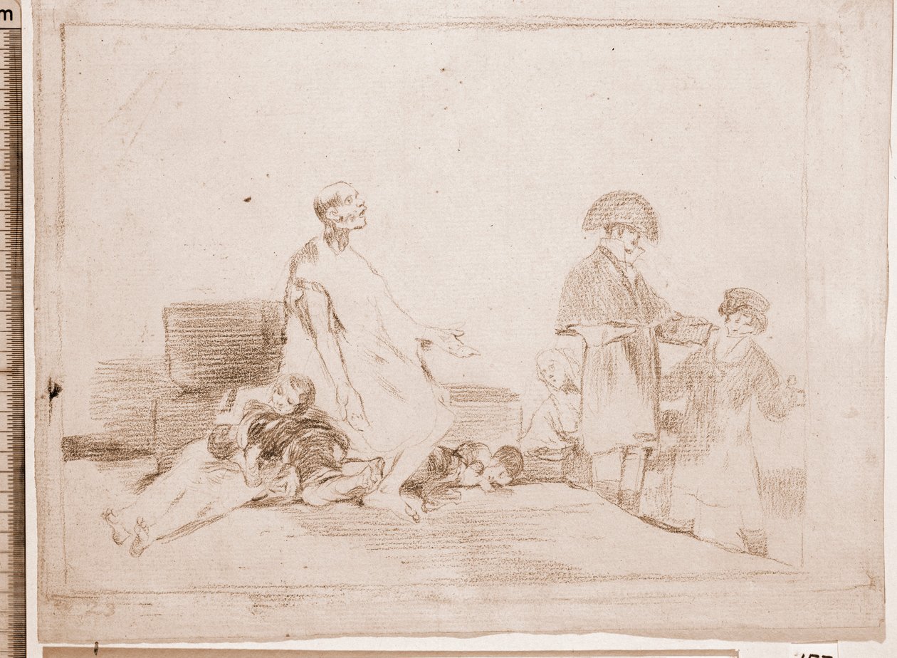 A háború katasztrófái: Ha más vonalból származnak (előkészítő rajz alkotó: Francisco de Goya
