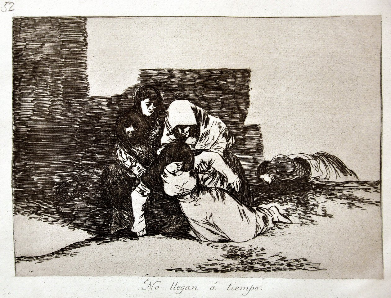 A háború katasztrófái: No Llegan a Tiempo (túl későn jönnek) alkotó: Francisco Jose de Goya y Lucientes