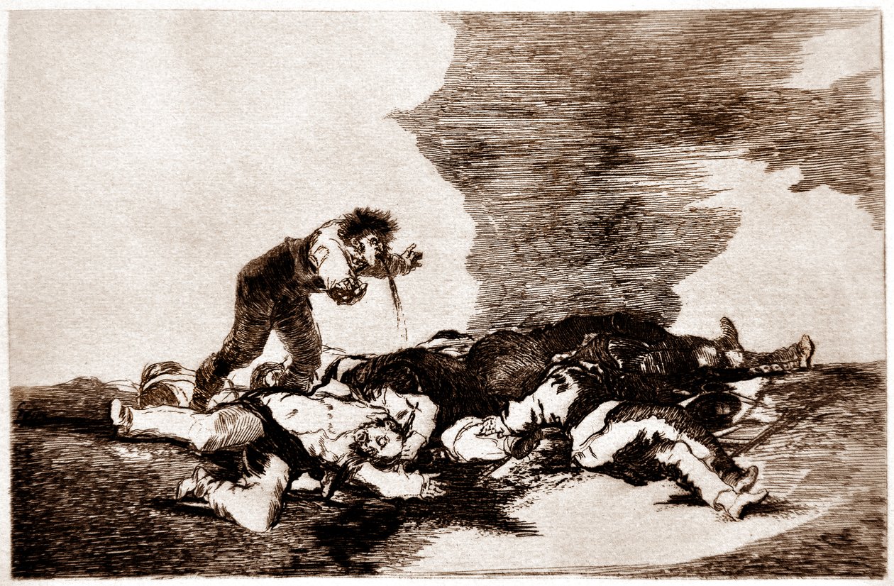 A háború katasztrófái: Para eso habeis nacido (ezért születtél) alkotó: Francisco Jose de Goya y Lucientes