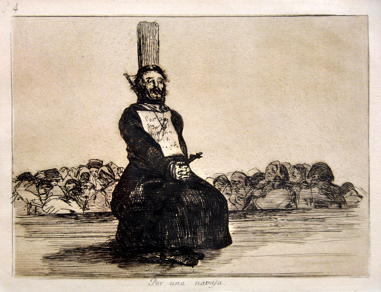 A háború katasztrófái: Por una Navaja (késhez) alkotó: Francisco Jose de Goya y Lucientes