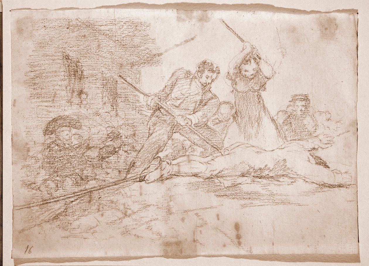 The Disasters of War: Rabble (előkészítő rajz alkotó: Francisco de Goya