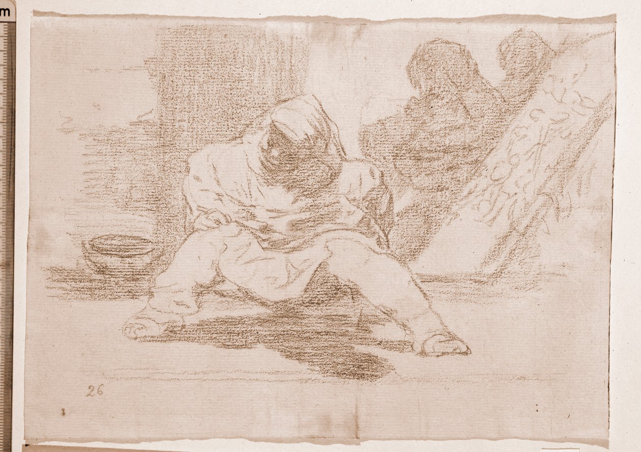 A háború katasztrófái: Micsoda őrület! (előkészítő rajz alkotó: Francisco de Goya