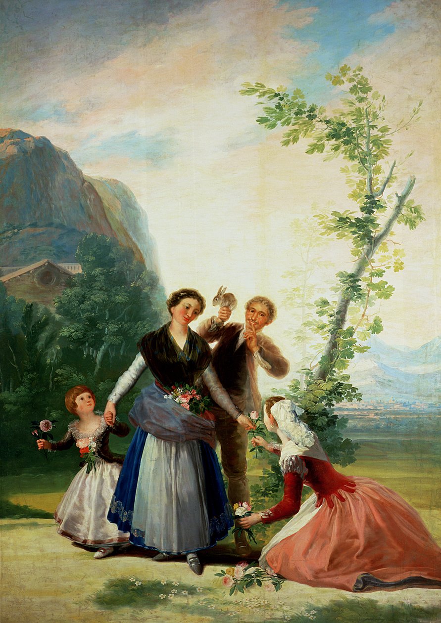 A virágüzletek vagy a tavasz alkotó: Francisco de Goya