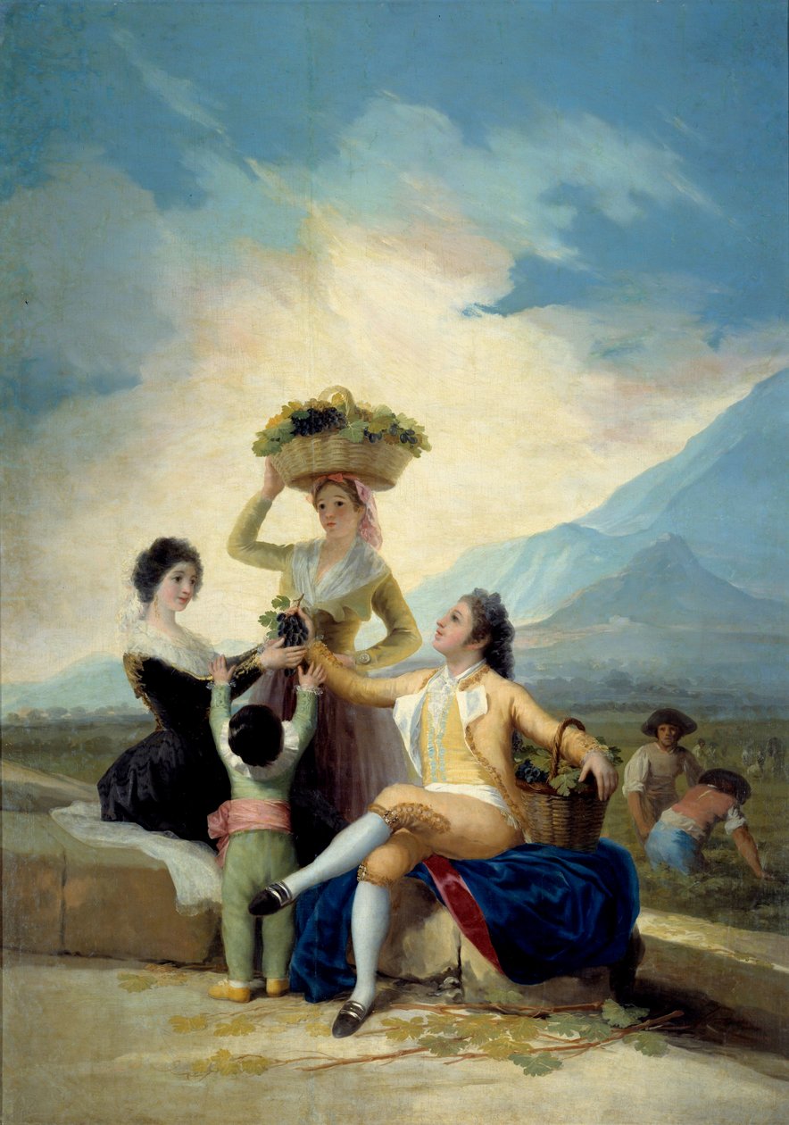 Francisco de Goya (1746-1828) Szüreti festménye 1786 V. 2,75x1,9 m Madrid, Prado Múzeum alkotó: Francisco de Goya