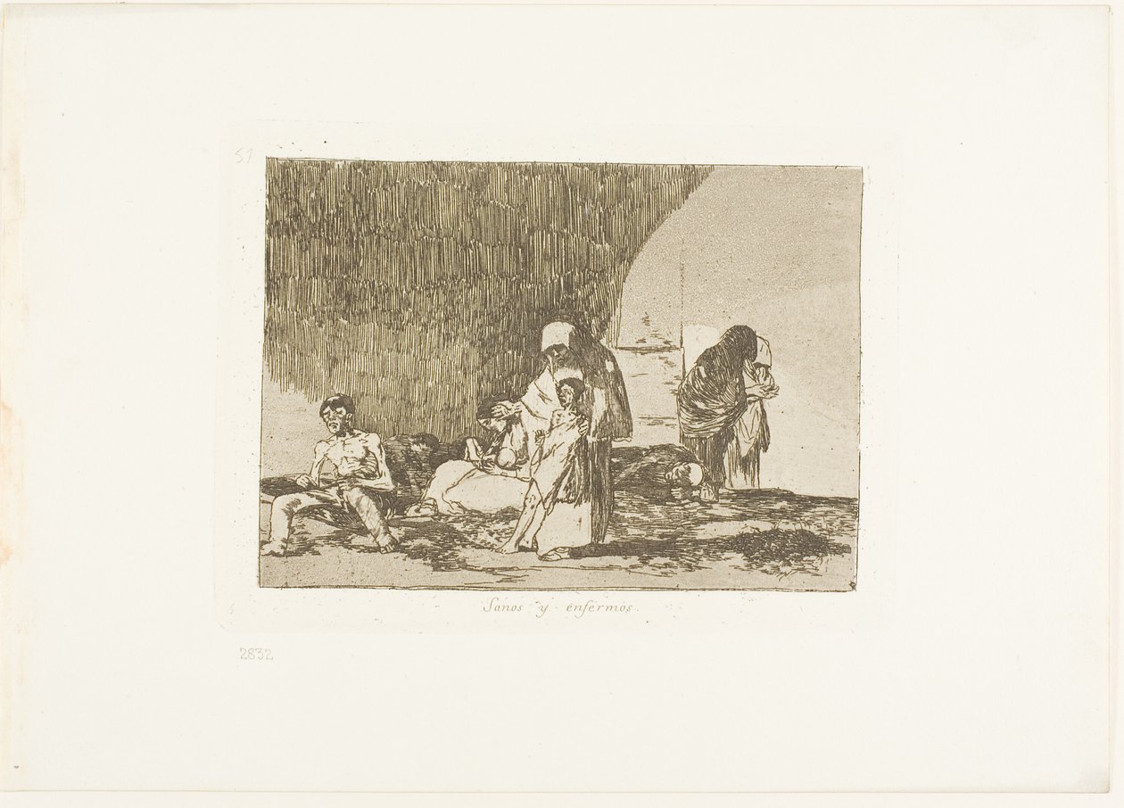 Egészségesek és betegek, 57. lemez a háború katasztrófáiból alkotó: Francisco Jose de Goya y Lucientes