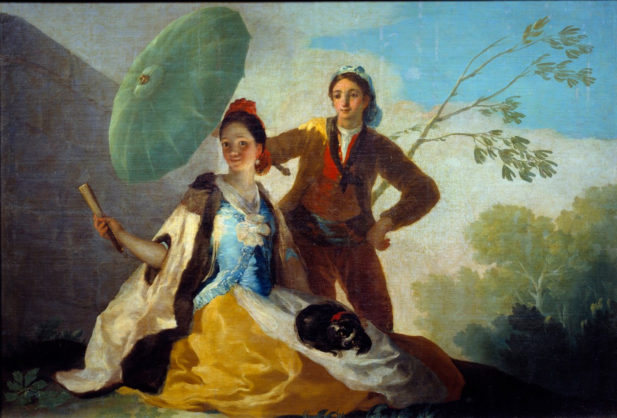 Francisco de Goya (1746-1828) napernyő festménye, 18. századi Madridi Prado Múzeum alkotó: Francisco de Goya