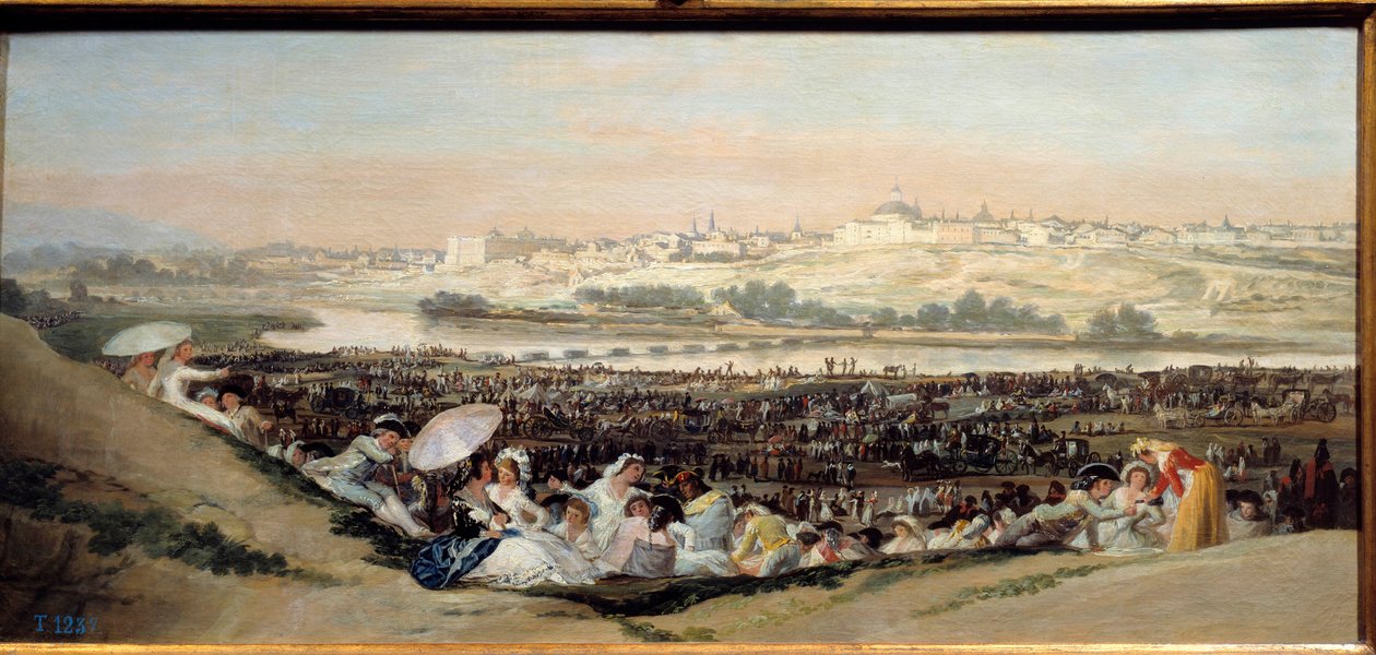 San Isidro préri (Spanyolország) - Madrid városának kilátása a San Isidoro Ermitázsból - Francisco De Goya festménye (1746-1828) alkotó: Francisco de Goya